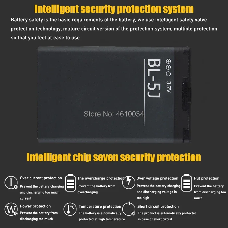 BL-5J BL 5J البطارية ل نوكيا 5800 Nuron 5230 5233 C3 5228 X6 X9 N900 5800XM 5800i 5800W 5230XM 5232 5235 5802 الهاتف بطارية