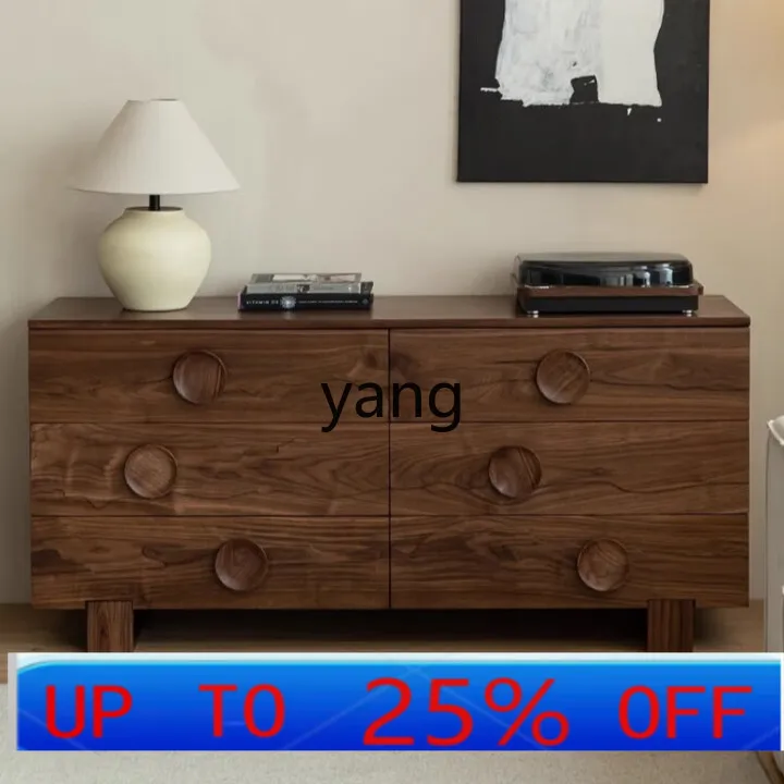 LTT  log six-chest cabinet draw locker ebony bedside cabinet