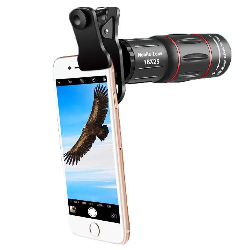 18x Teleskop Zoomobjektiv Mon okular Handy Kamera Objektiv für iPhone Samsung Smartphones für Camping Jagd Sport Tele