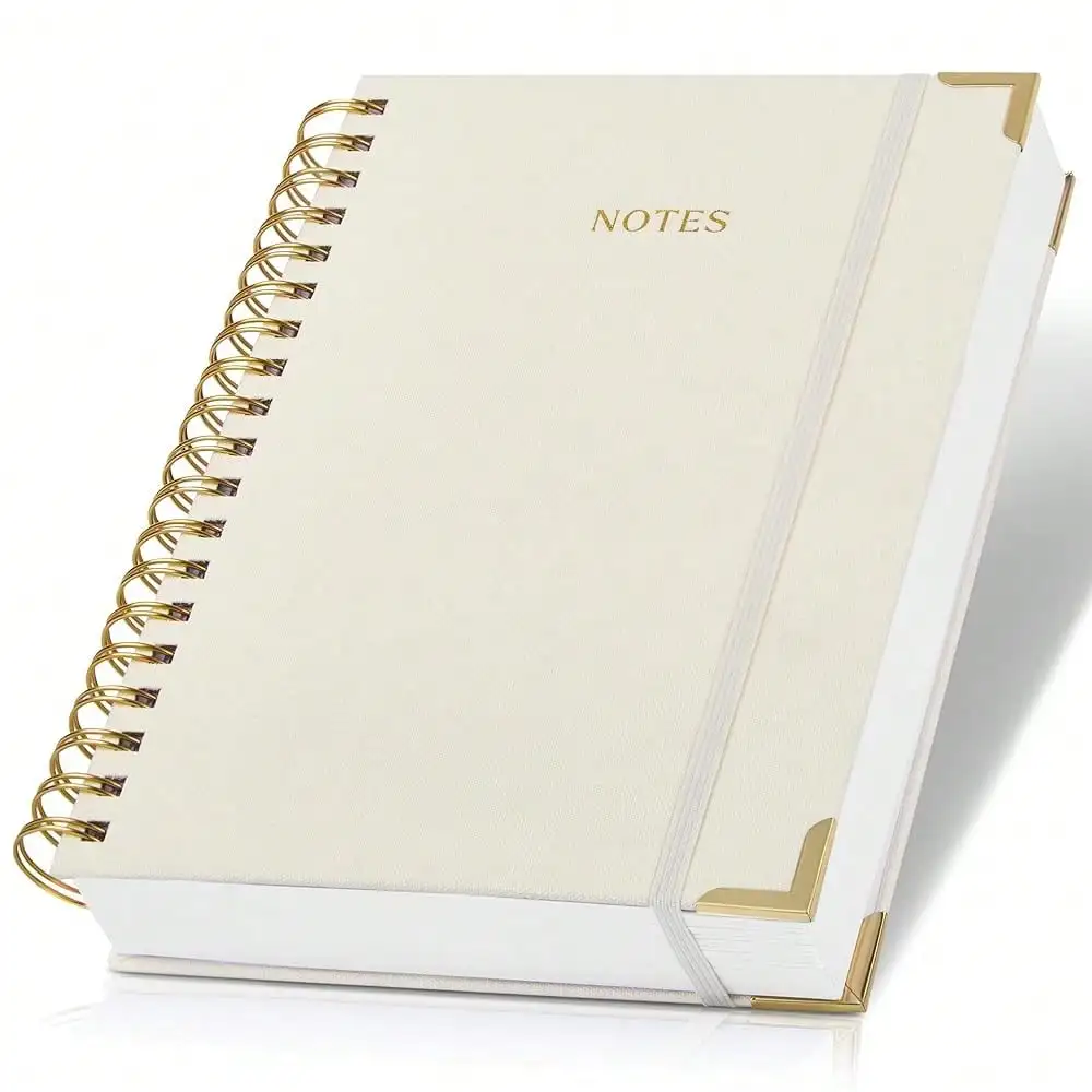 

Aesthetic Thick Spiral Notebook Journal For Women In B5 Format - Stylish Linen Hardcover College Ruled Note Book W 300 Lined Pages - Cute Supplies For Bible Study & Staying Organized At Work Or Schoolsss