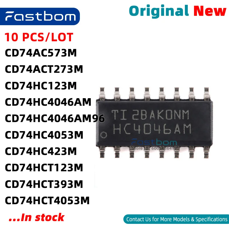 CD74HC4046AM CD74HC4053M CD74HC123M CD74HC4046AM96 CD74HCT393M CD74HCT4053M CD74HC423M CD74HCT123M CD74ACT273M SOIC-16