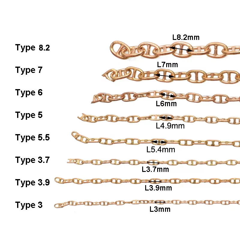 1PCS Marine Copper Railing Anchor Stud Model Link Chains for 1/16 1/25 1/50 1/100 1/200 Scale RC Simulation Sailboat DIY Parts