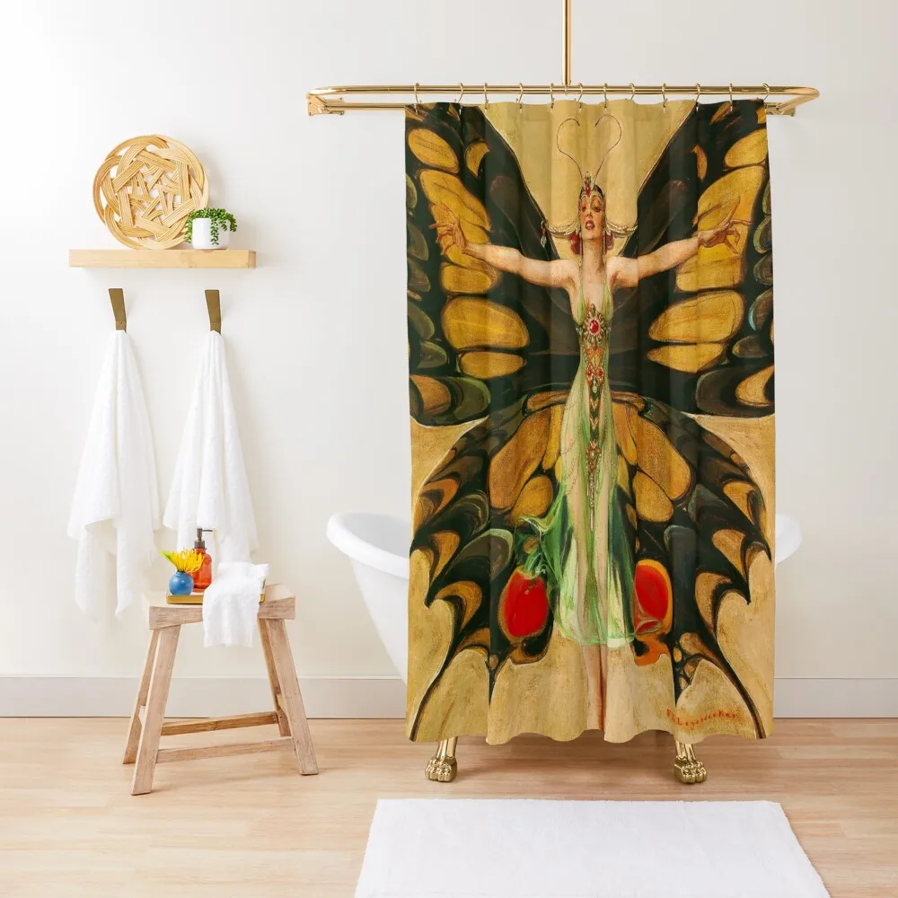 

F.X. Leyendecker - 1922 The Flapper (painting for 2-2-1922 Life cover) Shower Curtain Bathroom Fabric For Shower Curtain