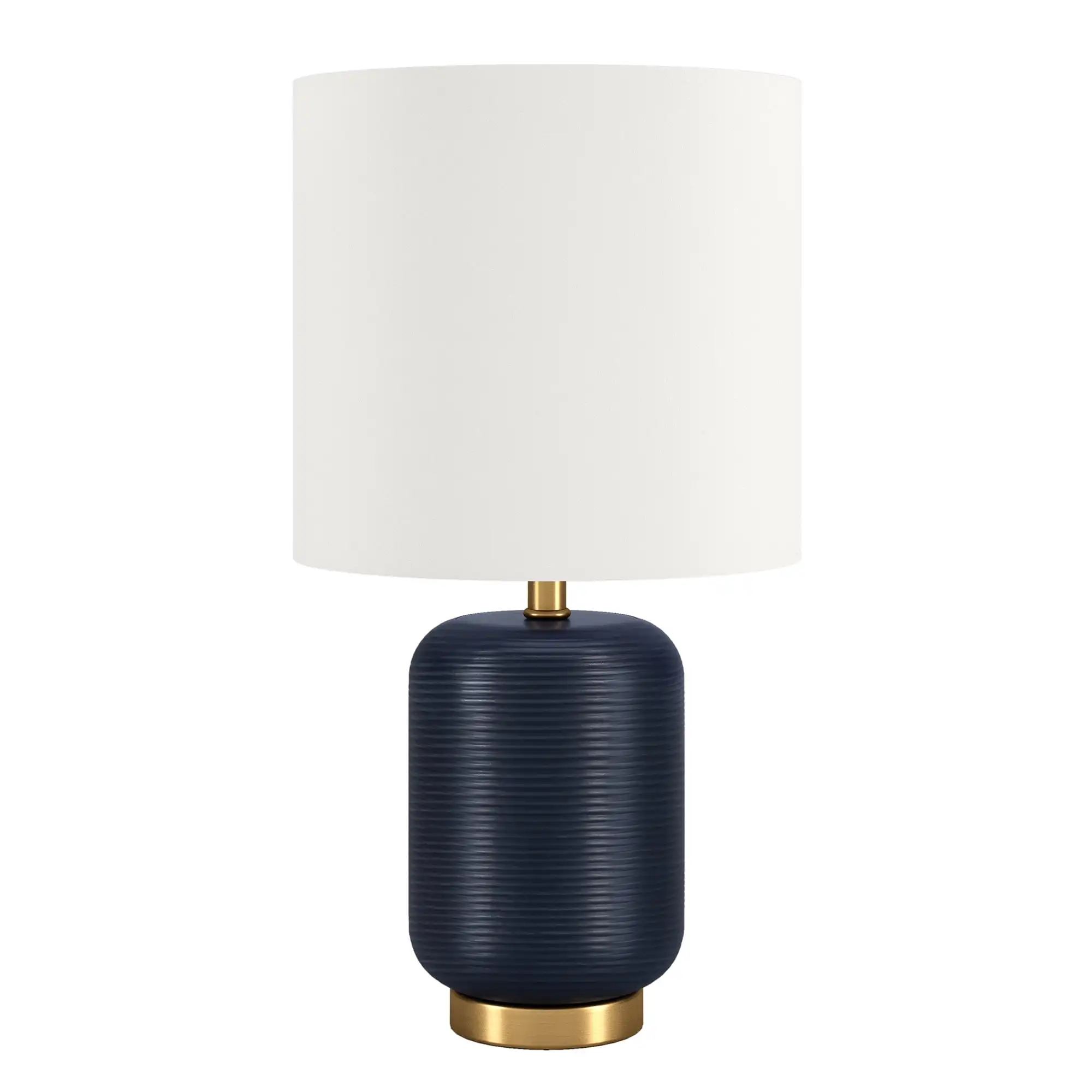 

15 Retro Ceramic Mini Lamp with White Drum Linen Shade