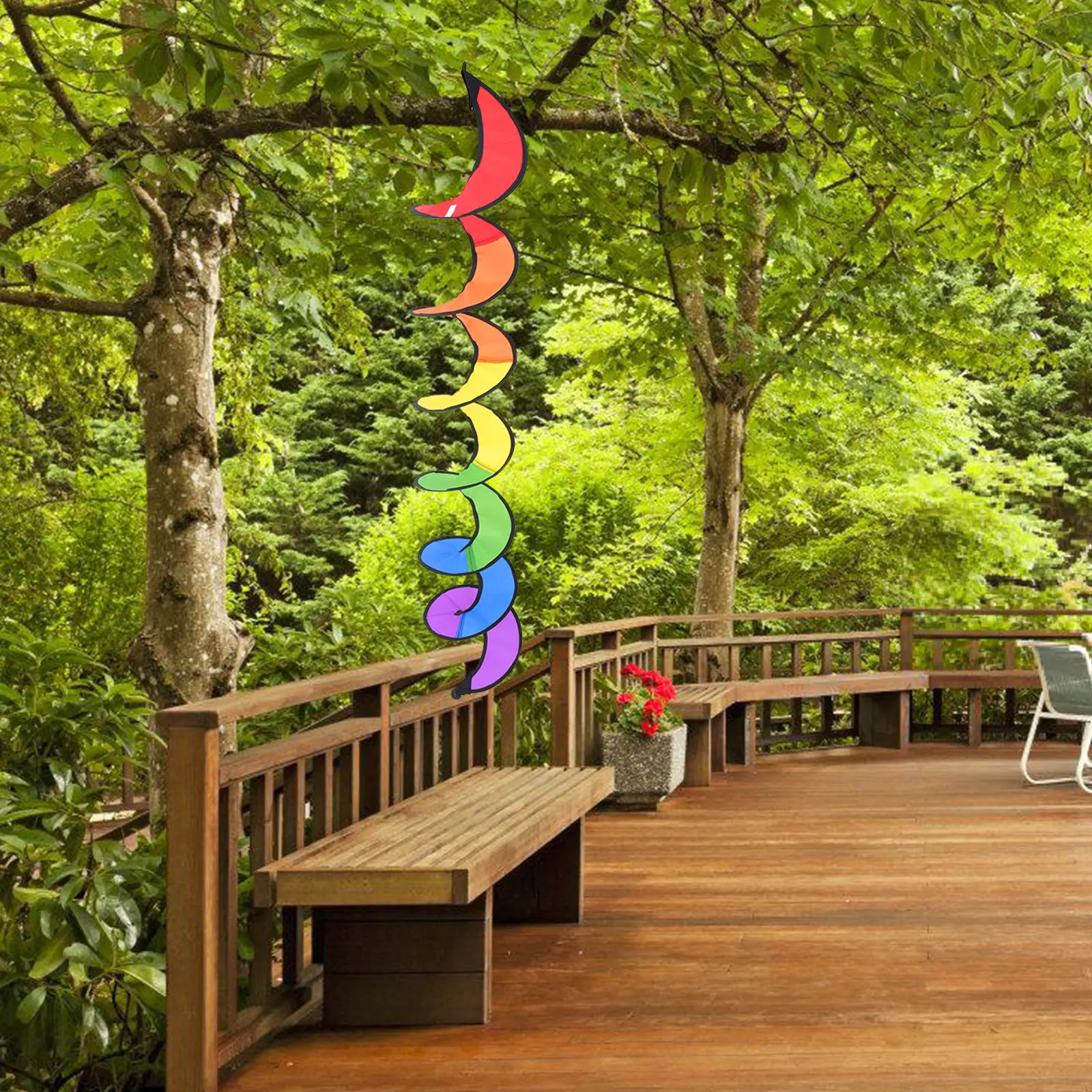 Colorful Wind Sock Streamers Wind Spinners Garden Flags Hanging Outdoor Decor for Patio Courtyard School