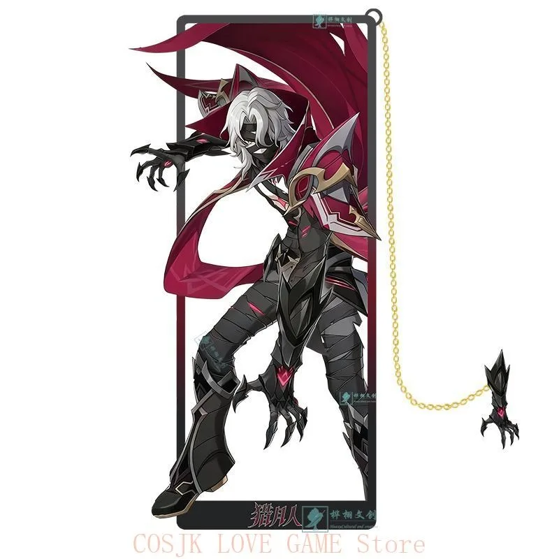 Anime Genshin Impact Rächer of Solnari Rerir Cosplay Metall-Lesezeichen Souvenir Ausgehöhlter Anhänger Deko-Kollektion Maskottchen Geschenk