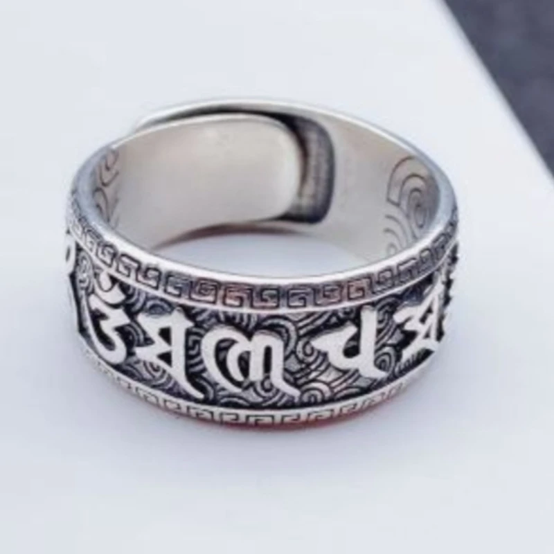 

925 Sterling Silver Geometric Cubic retro Stackable Ring for Women Trendy Platinum Plated Brand Party Jewelry Accessories