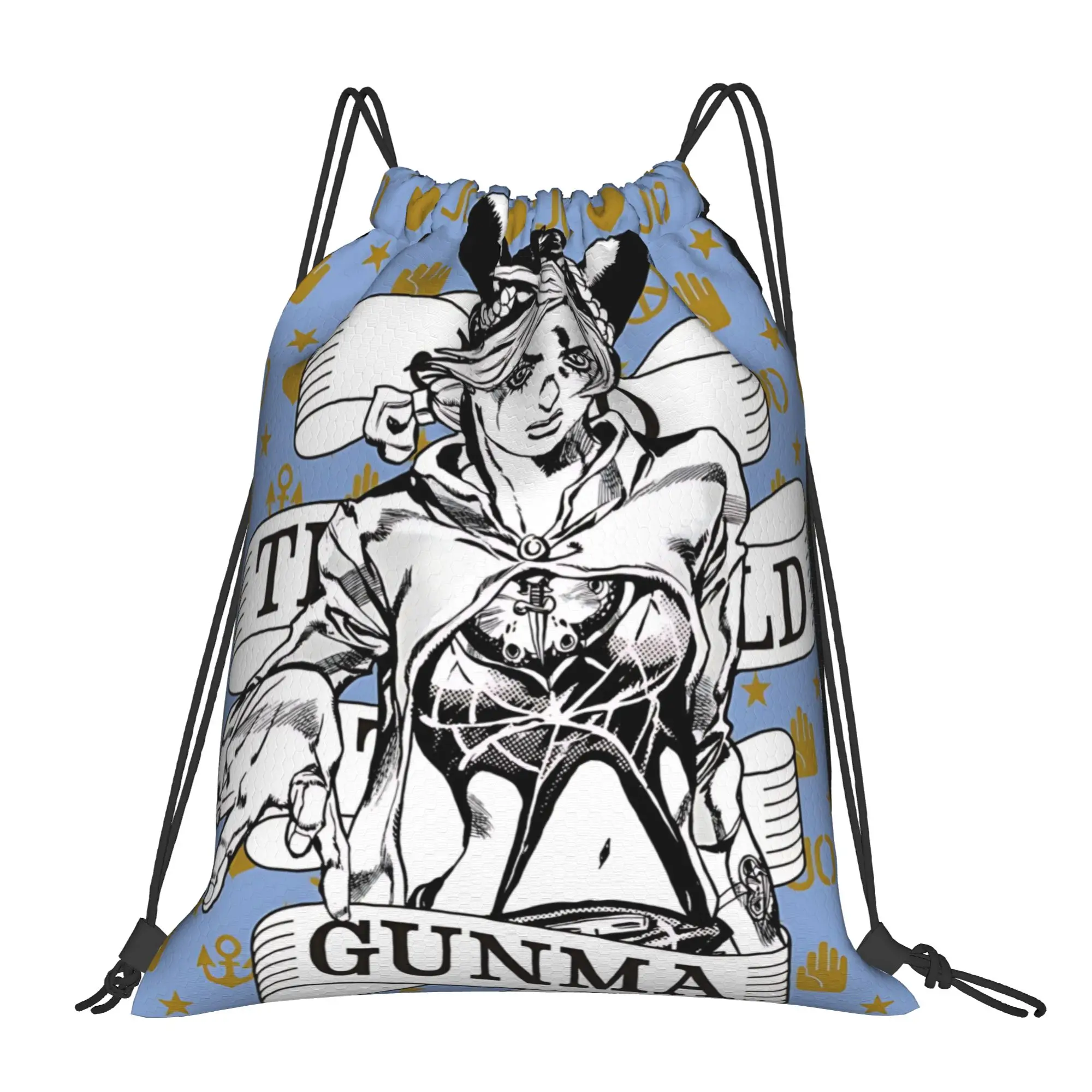 gym Pouch Jojo's Bizarre Adventure World  Drawstring Bags Men Women Storage Backpack Teenager Travel Bag Multi-function Pocket
