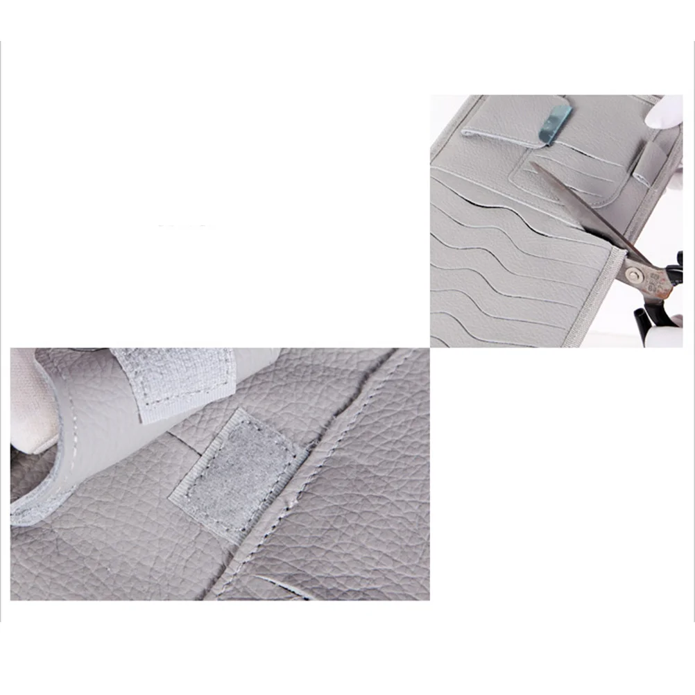 

Car Sun Visor 8Cds Storage Sunglasses Holder Notebook Card Slots Universal Fit Grey Car Organizer Accessories Sun Visor