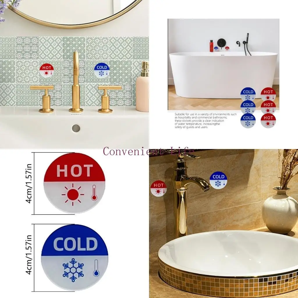 

L1EE Round Labels Easy to Apply Stickers 6pcs/set for Quick Temperature Recognition