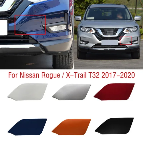 Para Nissan Rogue x-trail XTrail T32 2017 2018 2019 2020 cubierta de gancho de remolque de parachoques delantero de coche tapa de cubierta de ojo de transporte de remolque