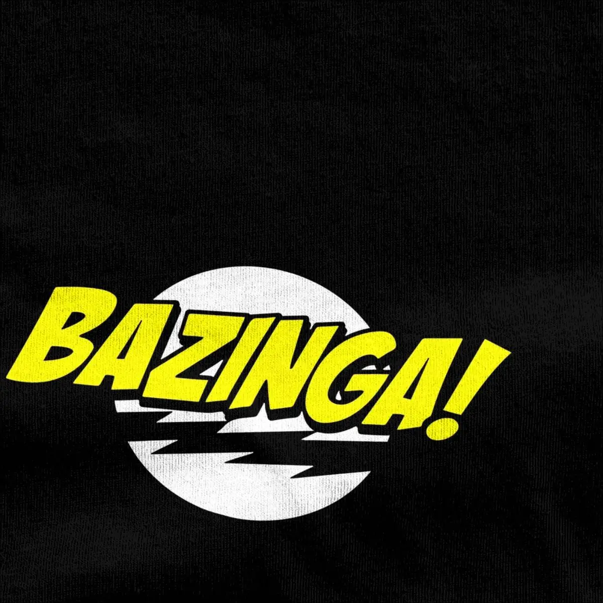 Streetwear T Shirt Bazinga The Big Bang Theory Cotton T-Shirts Yellow Popular Tshirt for Men Retro Casual Short Sleeve Clothing