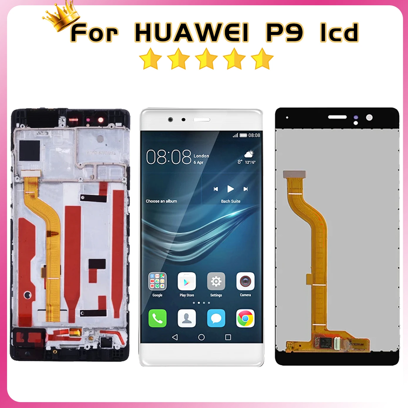 5.2\'\' AAA Quality P9 Display For Huawei P9 EVA-L09 L19 L29 LCD Display Screen With Touch Screen Digitizer Assembly Replacement