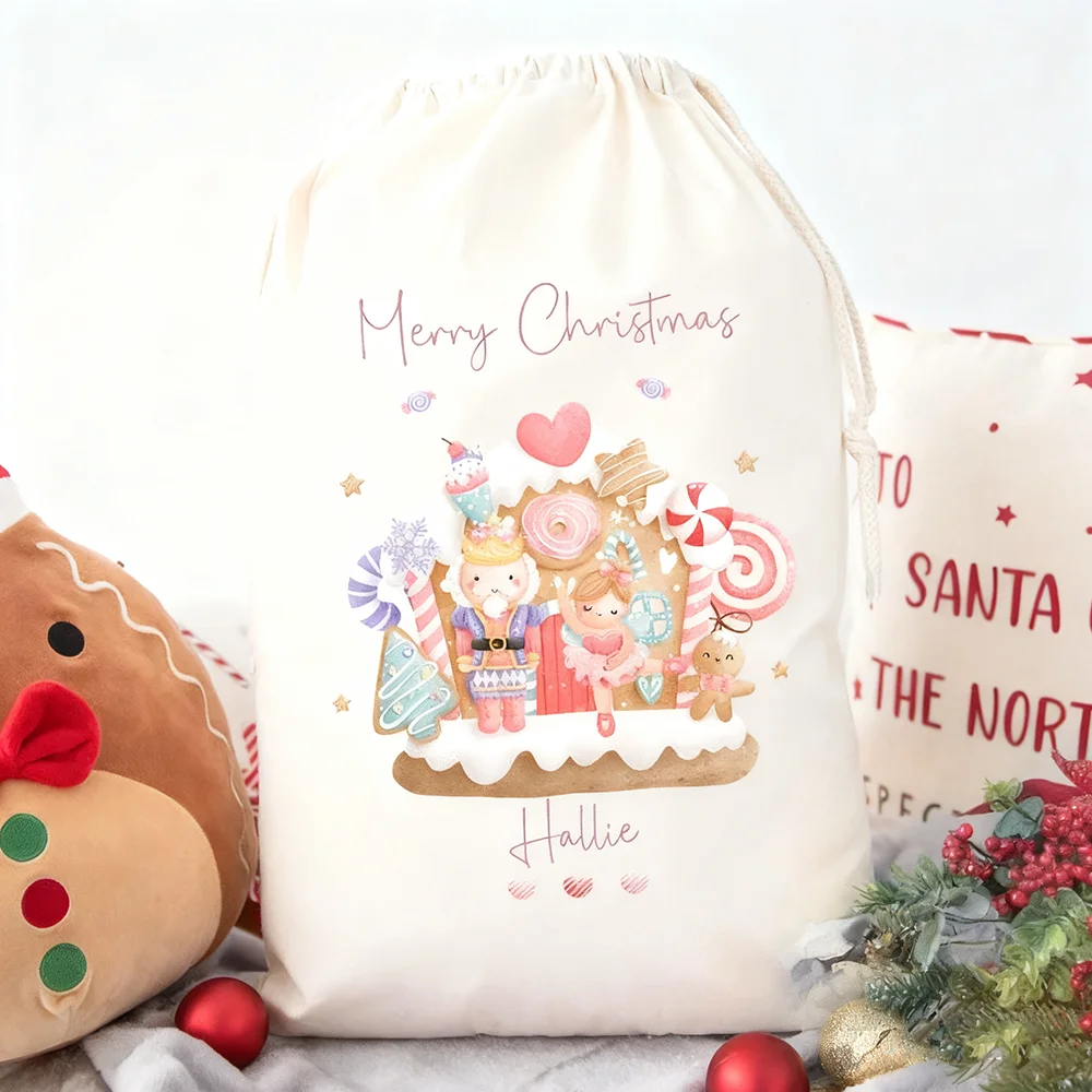 

Personalised Christmas Sack Gift Bag Santa Sack Christmas Eve Decoration Item Kids Girl Nutcracker Drawstring Bag New Year Gift