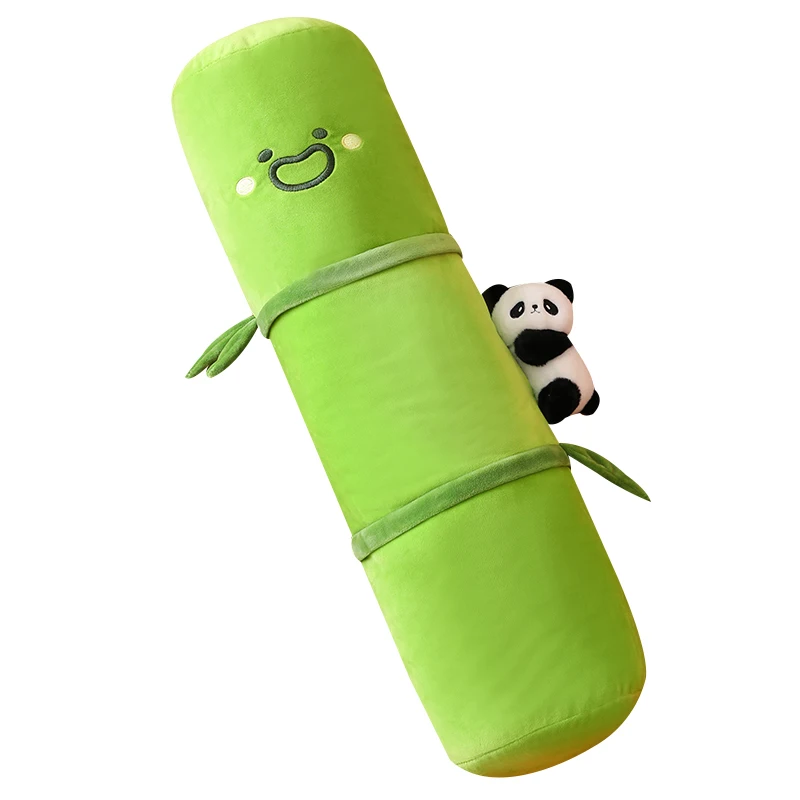 Bambole Panda a tubo Creative di tutte le dimensioni che tengono Panda di bambù trasformato in giocattoli di peluche divertente cuscino da tiro ragazze regalo di compleanno per bambini