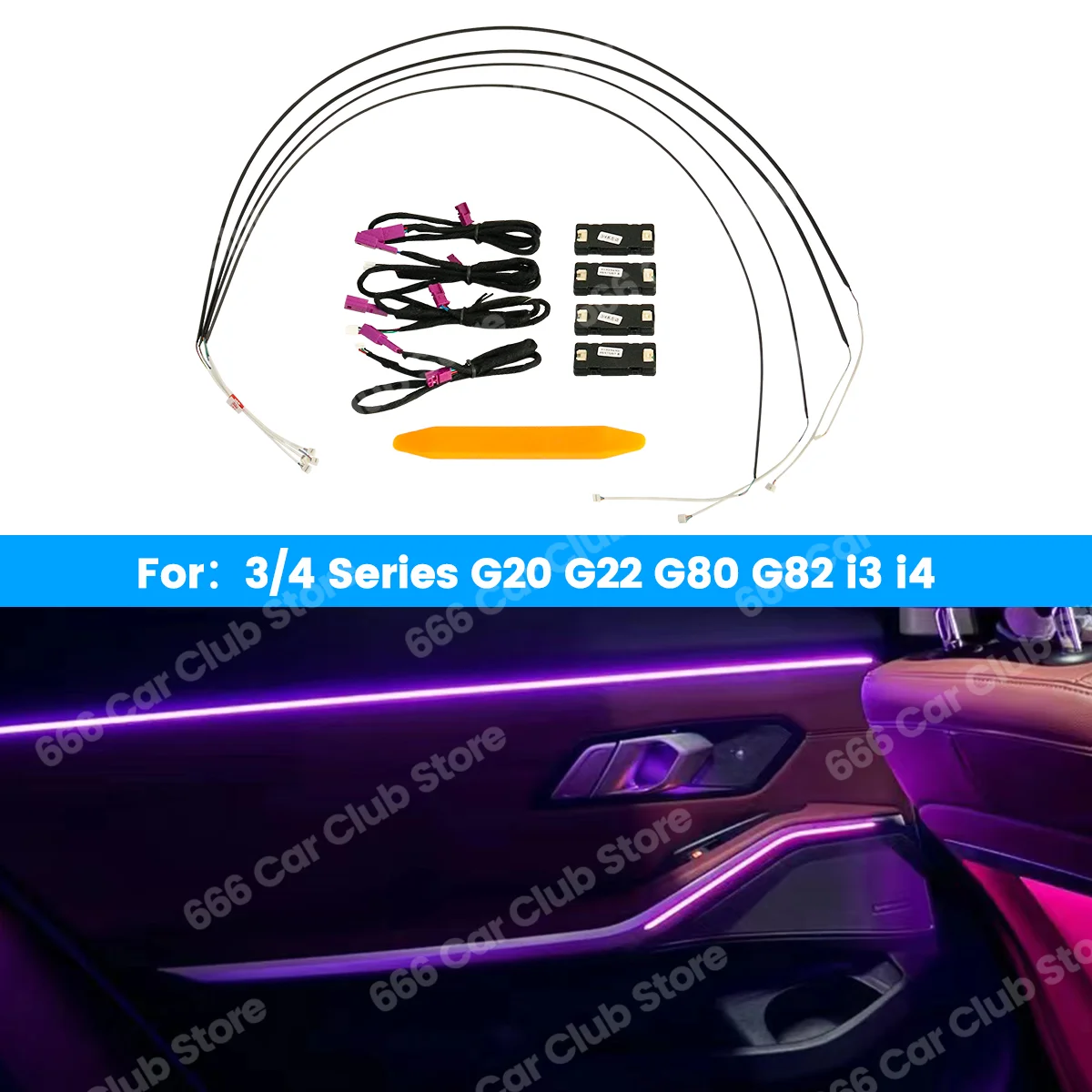11 Colour Door Decorative Light For BMW G20 G21 G22 G26 G80 G82 M3 M4 New 2/3/4 Series Indoor Ambient Light Modification Accesso