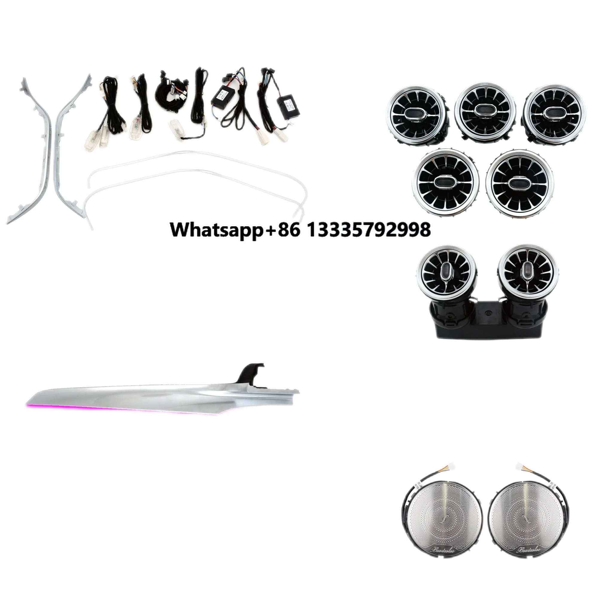 

2025 New 64 Colors Interior Car Ambient Air Vents Light Decoration Suitable for MercedesBenz C-Class Coupe C205 2016-2023