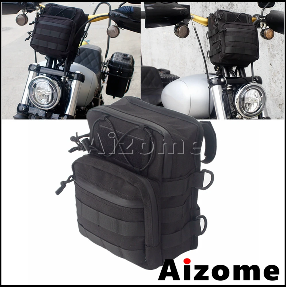 Motorcycle Frame Pannier Bag T-Bars Tool Bags Storage Pouch Handlebar Bags For Harley Softail Dyna Sportster 1200 833 Curiser