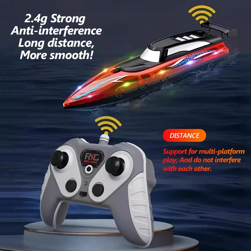 Light Remote Control Boat Toy Medium High-Speed Speedboat Sailing Boat Model Electric Birthday Yacht