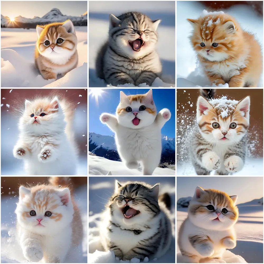 112 Cute Ins Style Adorable Cat Stickers Small Patterns for Mobile Phone Korean Style High-Value Journal Decoration 's S