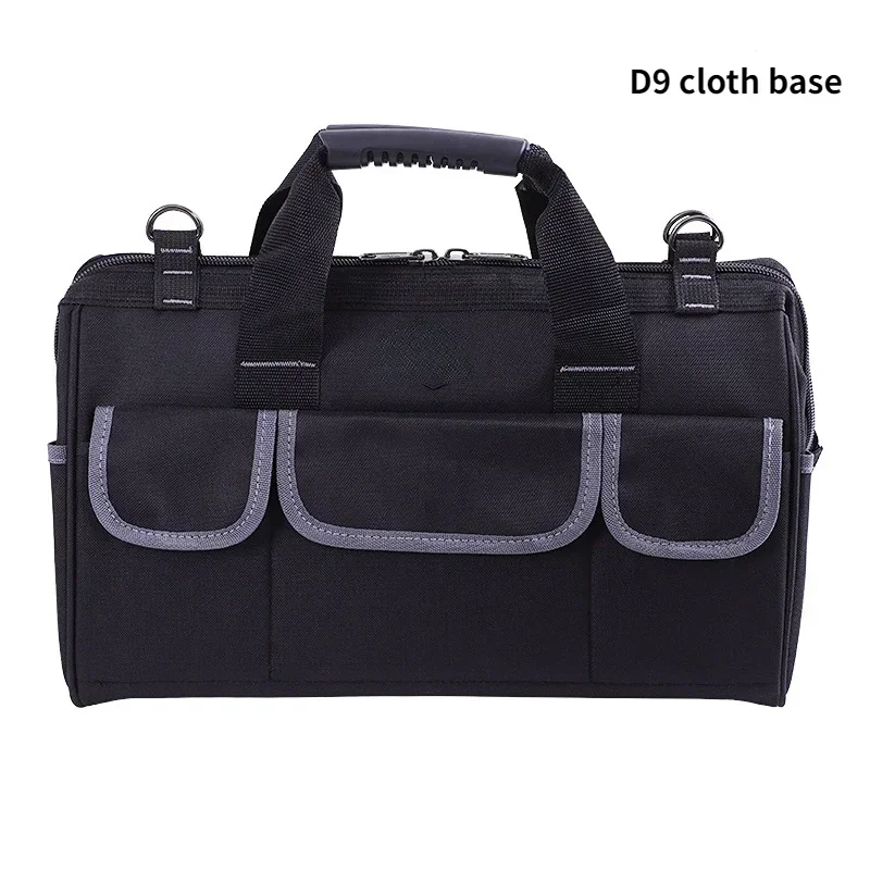 Portable Tool Organizer Bags Wide Mouth Waterproof Heavy Duty Electrician and Maintenance Tool Bag Cloth Base / with Plastic
