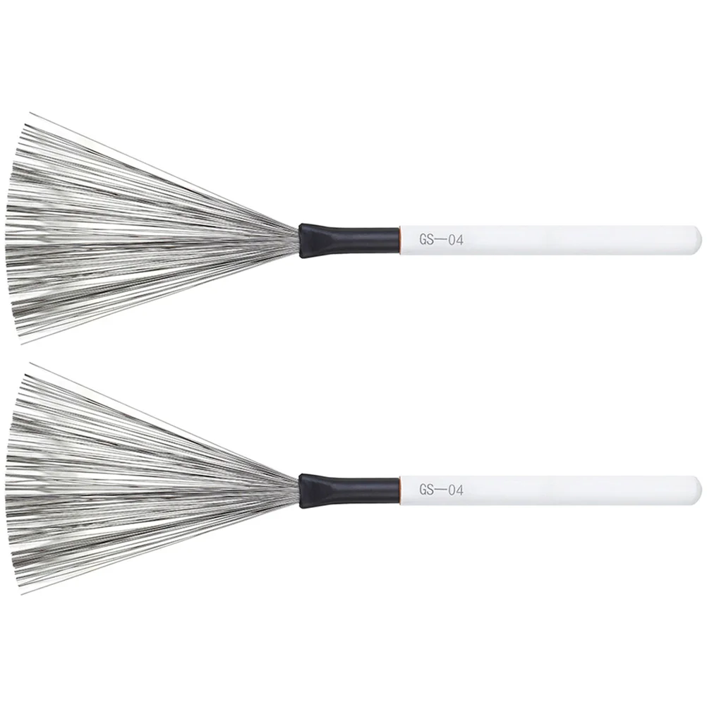 

1 Pair Drum Brushes For Percussion Instruments Maple Wood Handle Portable Wire Brush Tool For Drum Set Jazz Drums Instrument