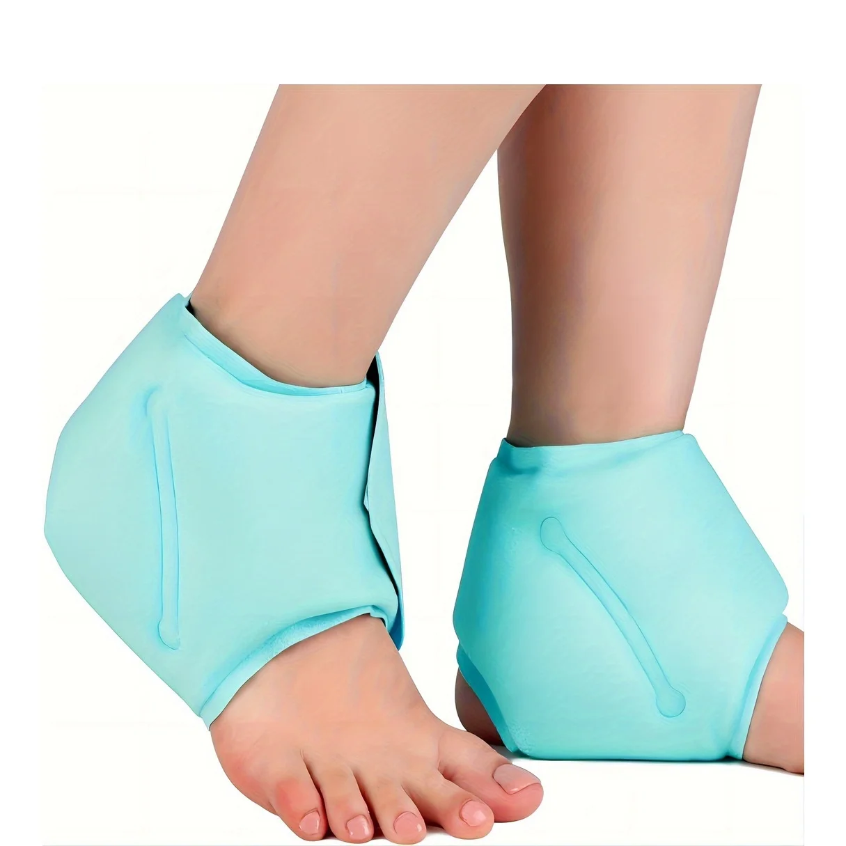 

1 reusable blue multipurpose ankle ice bag cold compress bag - cold and hot compression gel bag for sports and yoga, with adjus