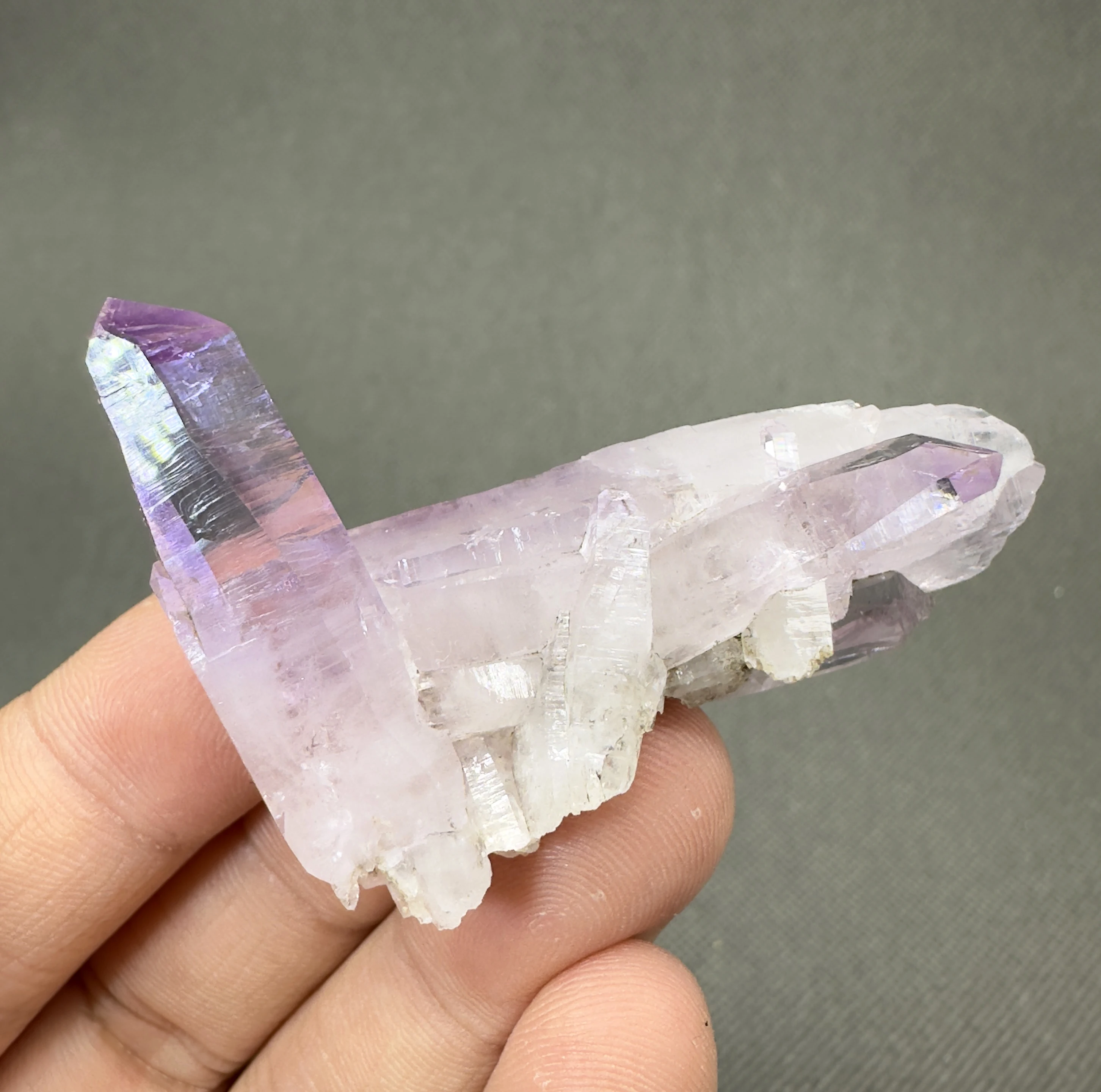 

22 g Natural Rare Mexico Cruz amethyst mineral + healing quartz crystals and stones rock gemstone