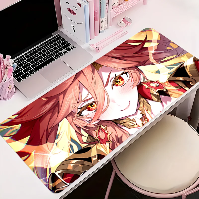 

Mouse Pad Office PC Accessories Keyboard Mat Anime Pattern Anti-slip Rubber HD G-genshin Impact Mavuika Mousepad Gamer Desk Mat
