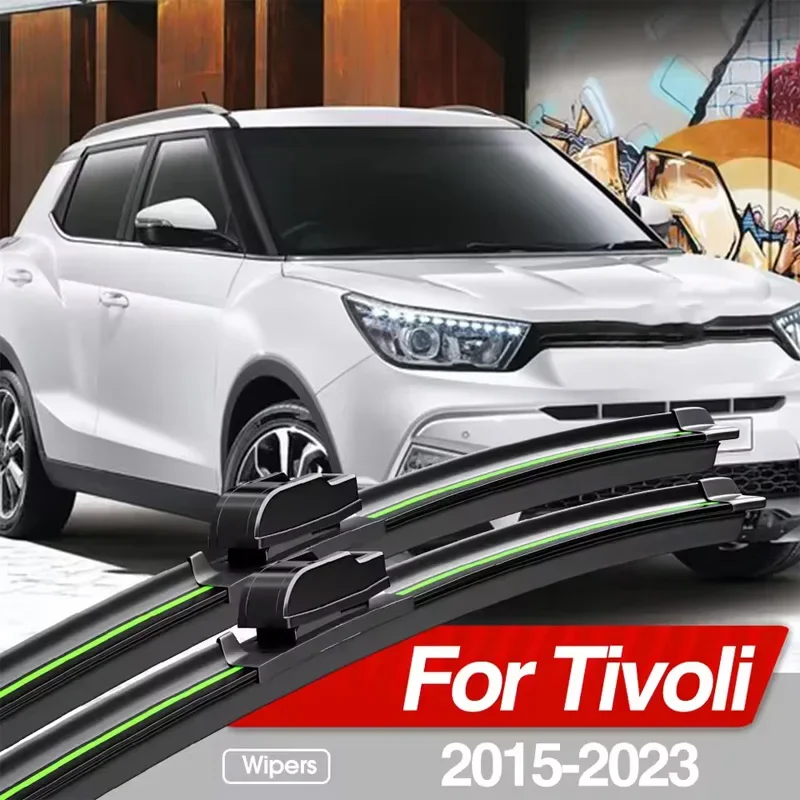 For Ssangyong Tivoli 2015-2023 Front Windshield Wiper Blades 2x Windscreen Window Accessories 2016 2017 2018 2019 2020 2021 2022