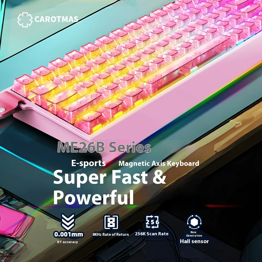IROK Carotmas Mercury68 Keyboard Mekanis Sakelar Magnetik 8K Keyboard Berkabel RT0.004mm Hadiah Gamer Keyboard Gaming PC Penundaan Rendah