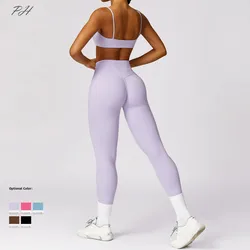 Frauen Trainings anzug Yoga-Set nackte Sporta nzüge sexy schnell trocknende Sport bekleidung Trainings kleidung Sport bekleidung Fitness-Leggings Fitness-BH-Sets