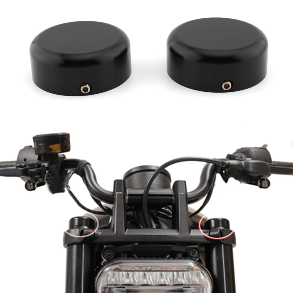 Motorcycle Upper Fork Stem Covers Black For Sportster S 1250 RH1250 S 2022 2021