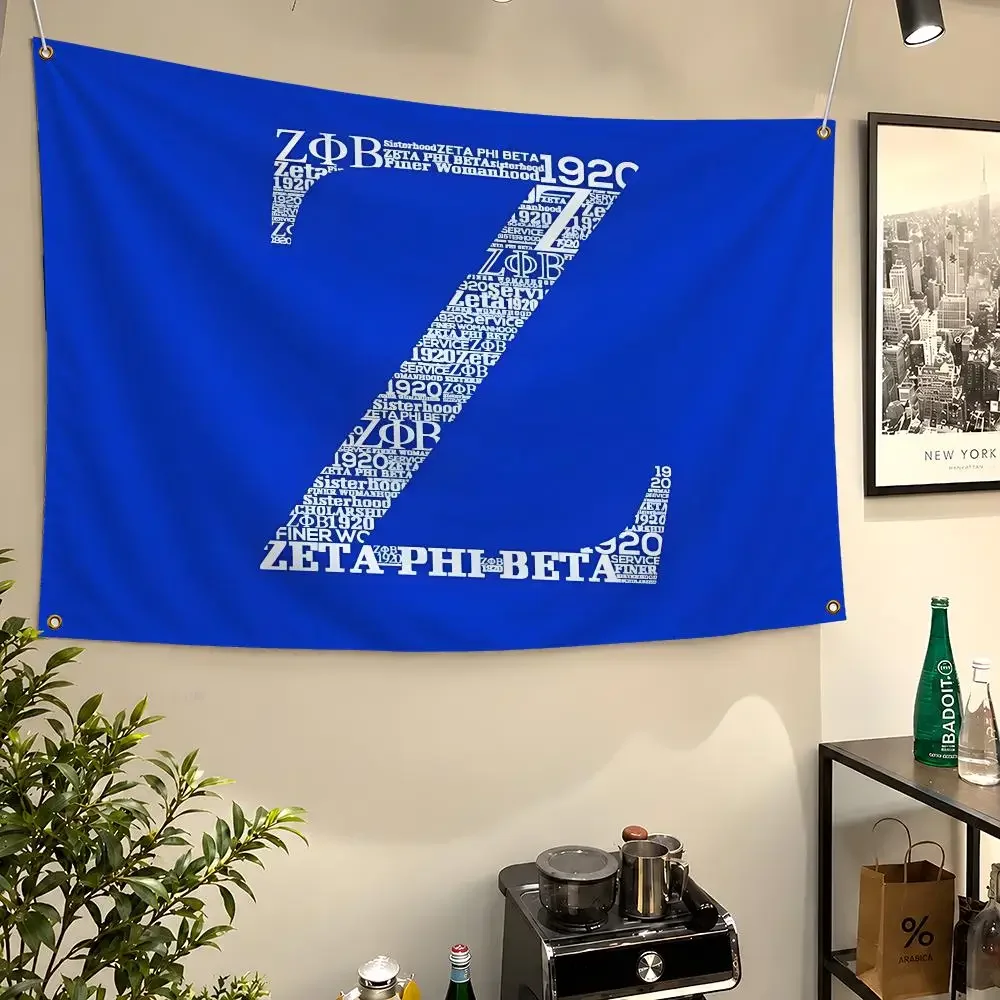 Flags ZoB Wall Zeta Hanging Flag Banners For Birthday 1920 Dove Sorority Beta Phi Parties Outdoor Bedroom Dorm Room Decor