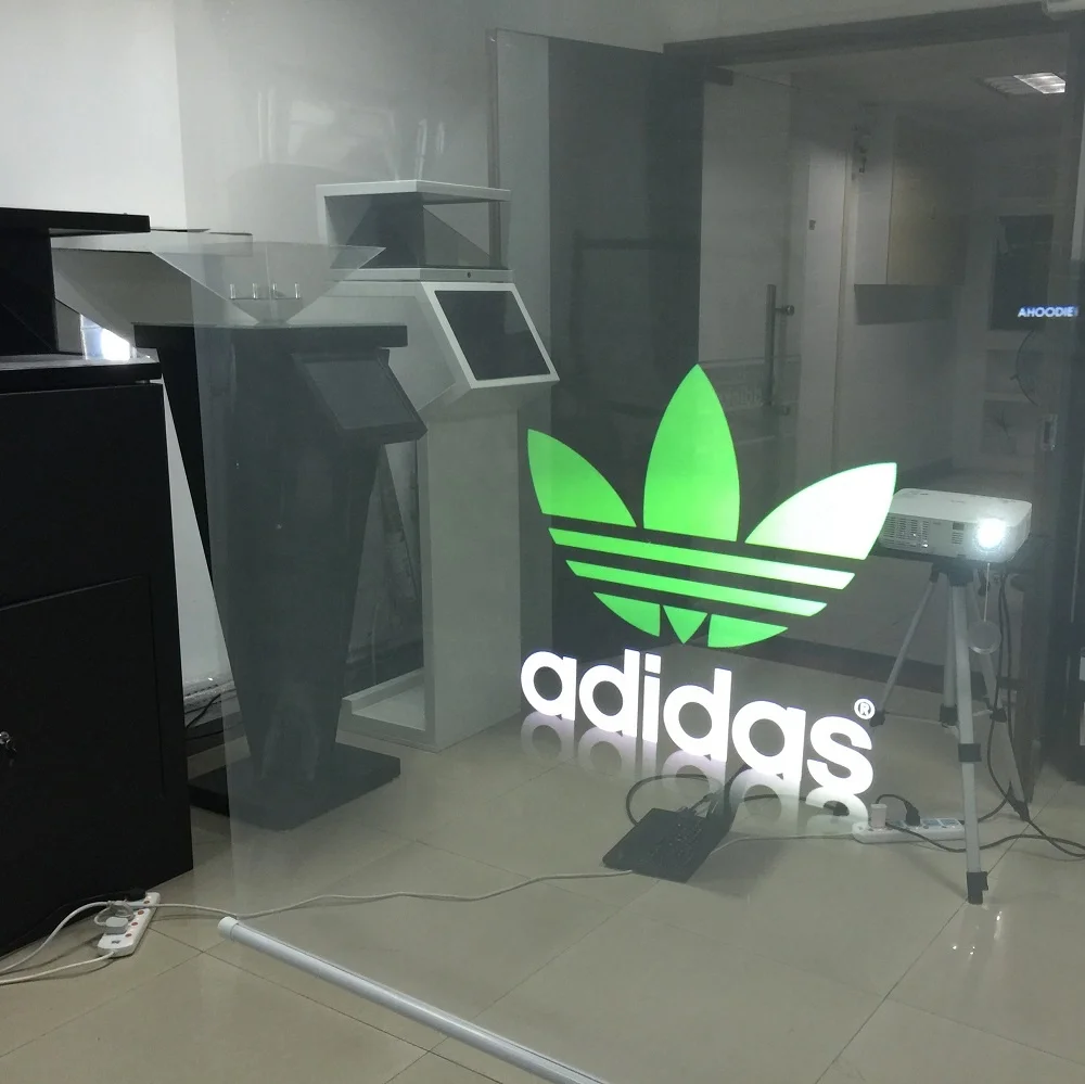 Self Adhesive Transparent Holographic Film Stick on Glass Window Projection Display