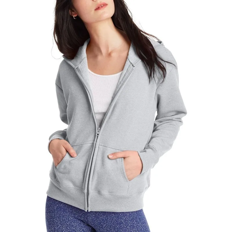 Outono inverno nova cor sólida hoodies moda americana de manga comprida hoodie roupas femininas esportes casuais fino outwear