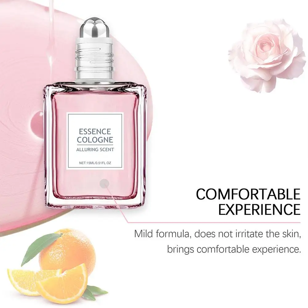 Pink Rose Essence Perfume Floral Scent Lasting Fragrance Dating Flirt Daily Dating Balminess Attract Men Women Pheromone Perfume