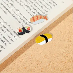 Japanese cuisine pins Bento rice roll salmon sushi Brooch Denim Jacket Pin Buckle Shirt Badge Fashion Gift for Kids Girls