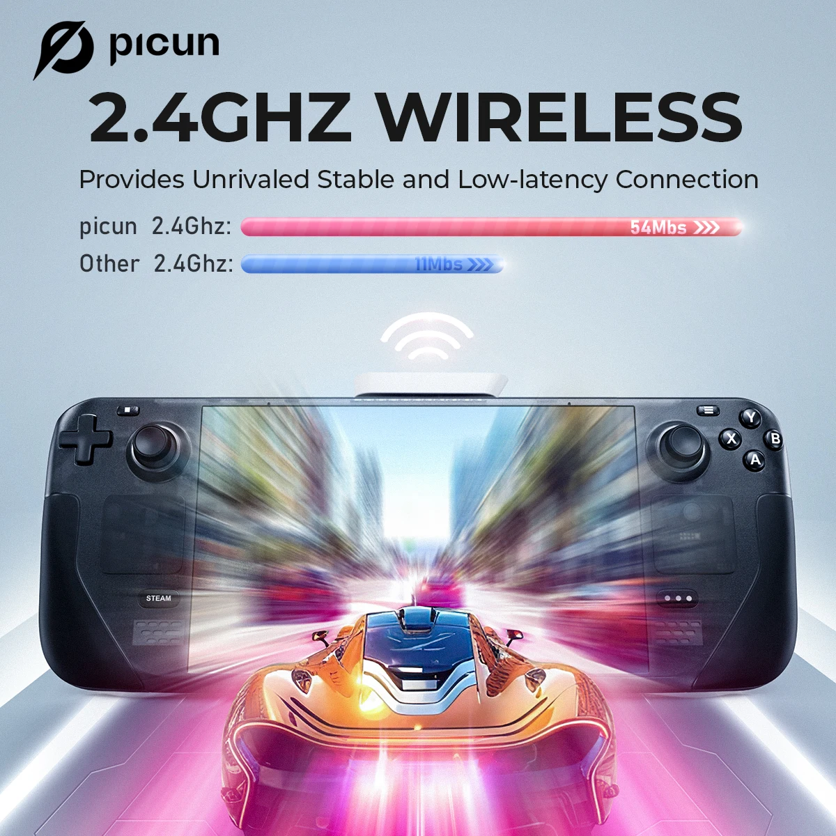 Picun G3 Gaming Wireless Headphone with Mic Over-Ear Headphones Bluetooth 5.3 40mm Driver 2.4G/Wireless/Cable RGB Headsets