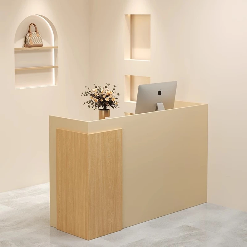 

Store Elegant Reception Desks High Quality Light Luxury Welcome Stands Adult Reception Desks Shop Sales Schreibtisch Furniture