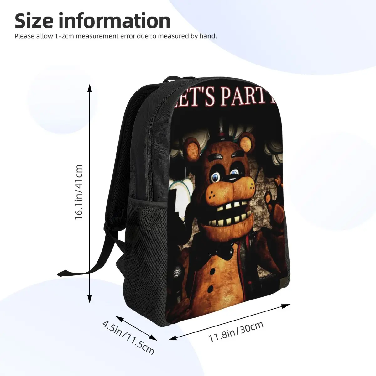 FNAF At Freddys Zaino per bambini, ragazze, ragazzi, borsa da scuola leggera per asilo nido dei più piccoli