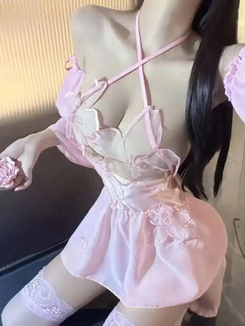 Serie Chiffon Miss Sheer Flowers Flowing Lace Jianghu Eroe femminile Bareback Stile Costume antico Abito elegante 0F5K