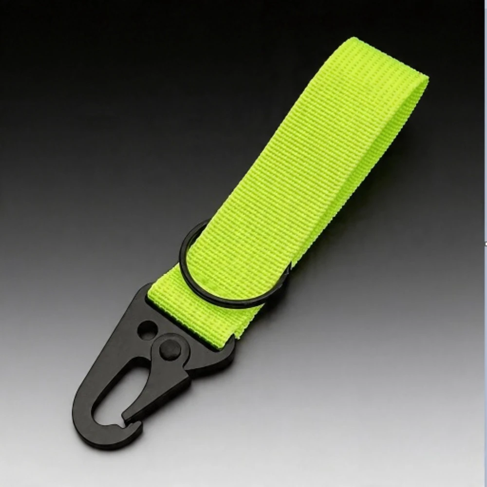 Custom Carabiner Nylon Keychain Hook Holder Webbing Buckle Hanging Backpack Belt Buckle Keyring Camping Hiking Accessory Gifts view 5
