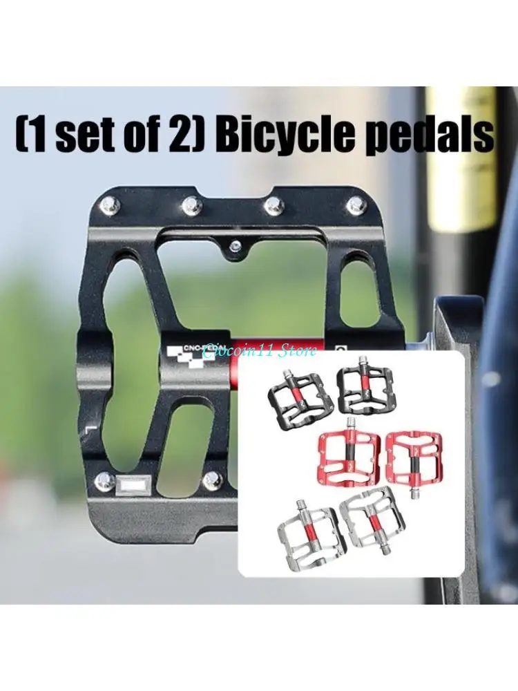 

Y1UB Bicycles Platform Pedals Anti-Slip Cycling Safety Pedals Bearing Bike Pedals