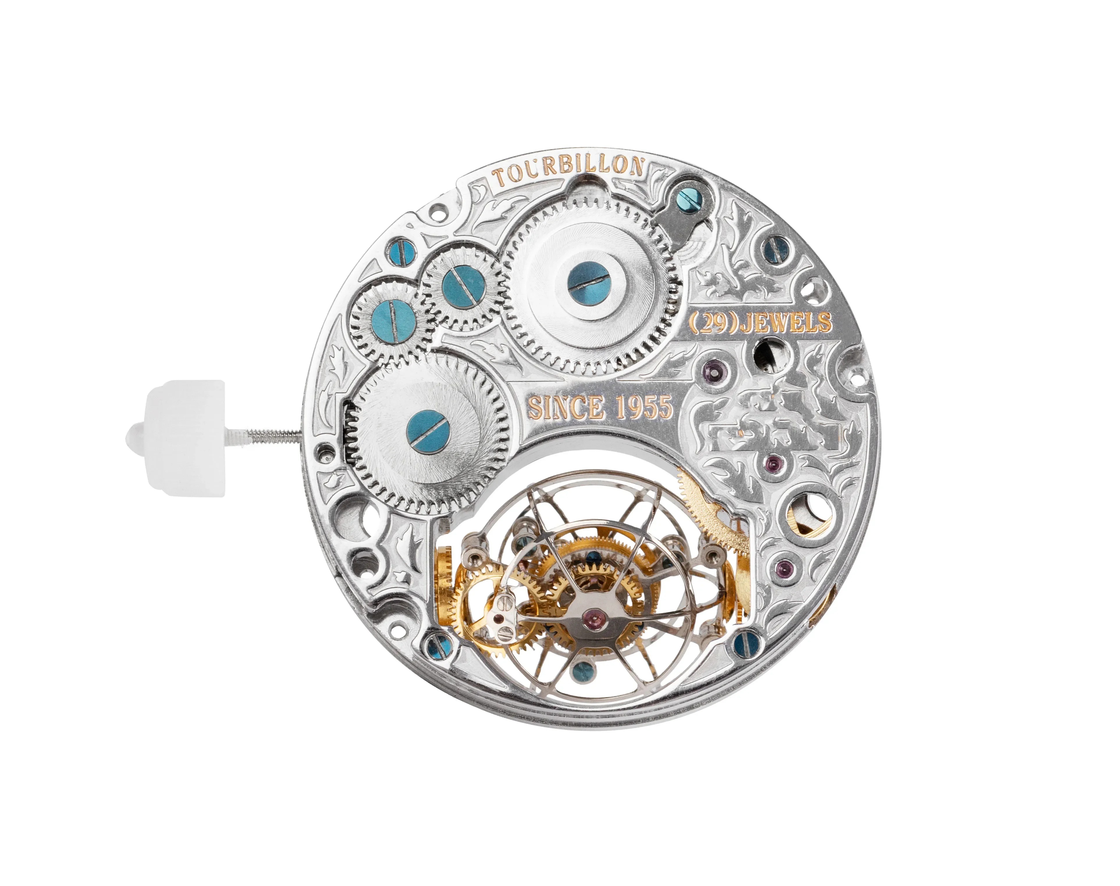 2025 Super Luxury Custom Two-axis Tourbillon Movement OEM Logo Mechanical Watch Movements