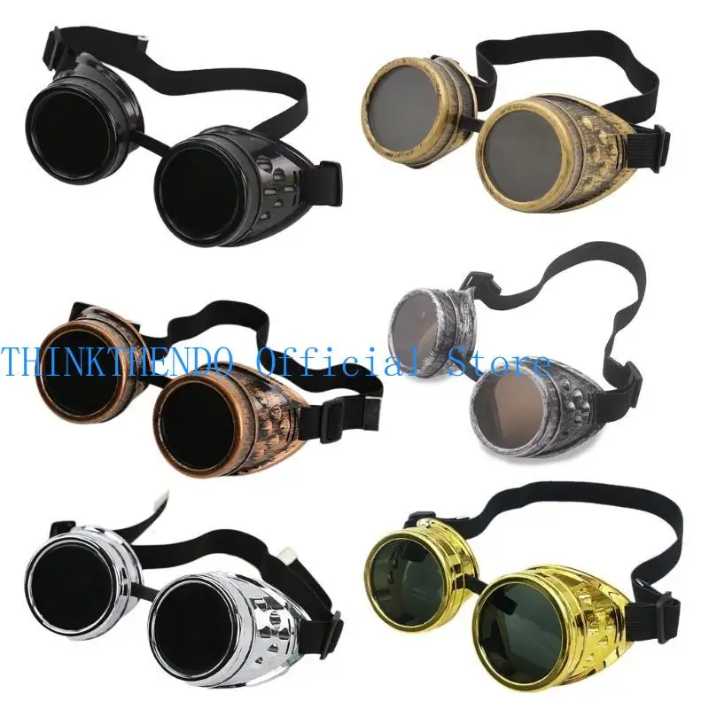 

39bb очки Halloween Cosplay Costumes Costumes, мужские ретро -стимпанк Goggles Винтажные солнцезащитные очки Goggles Punk Gothic
