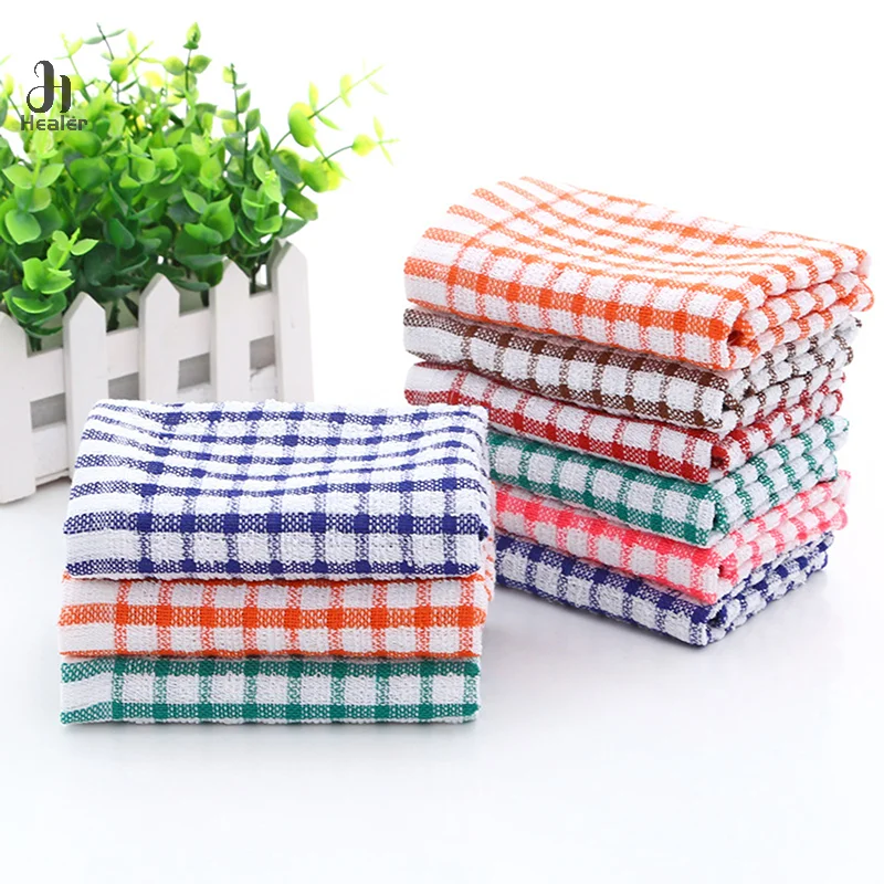 1PC Double-sided Fleece Dishcloths Super Absorbent Cleaning Cloths Scouring Pads Kitchen Washing Dish Rags Windows Wipe Towel