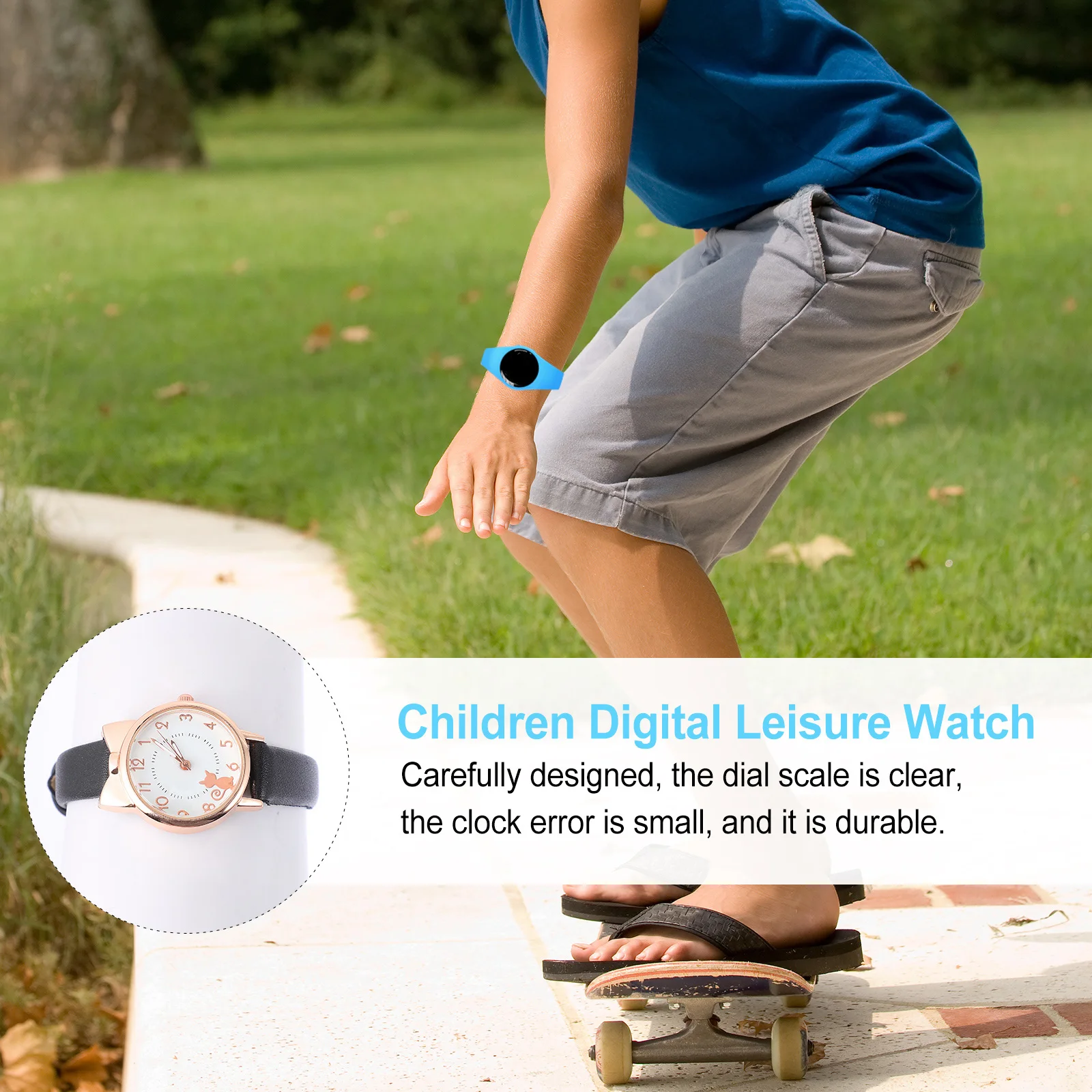 

Children Waterproof Watch Kitten Pattern Digital Toddler Watches Kids Learning Alloy Glass Children Wristwear Girls Leisure