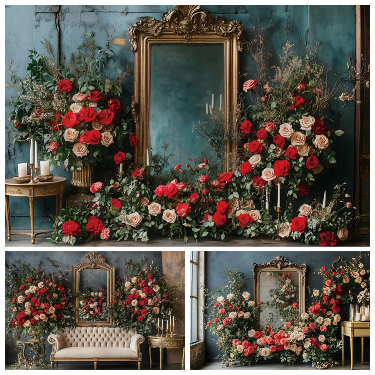 

Vintage Europe Palace Wall Decor Backdrop Flower Floral Adult Birthday Party Bridal Baptism Pregnant Portrait Photo Background