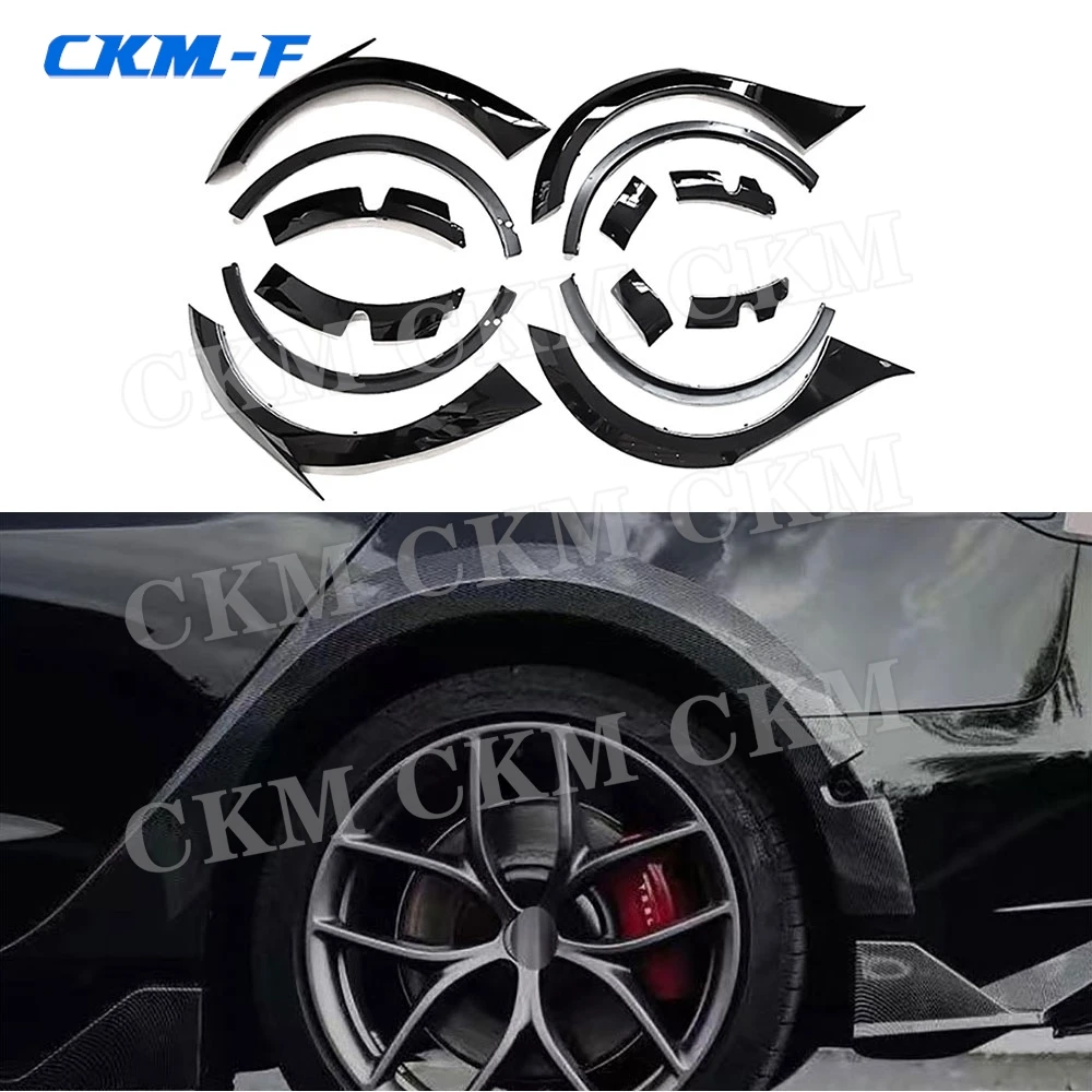 

Car Wheel Arches Wing Expander Arch Eyebrow Mudguard Lip Body kits Mud Guard Accessories for Tesla Model 3 2019+